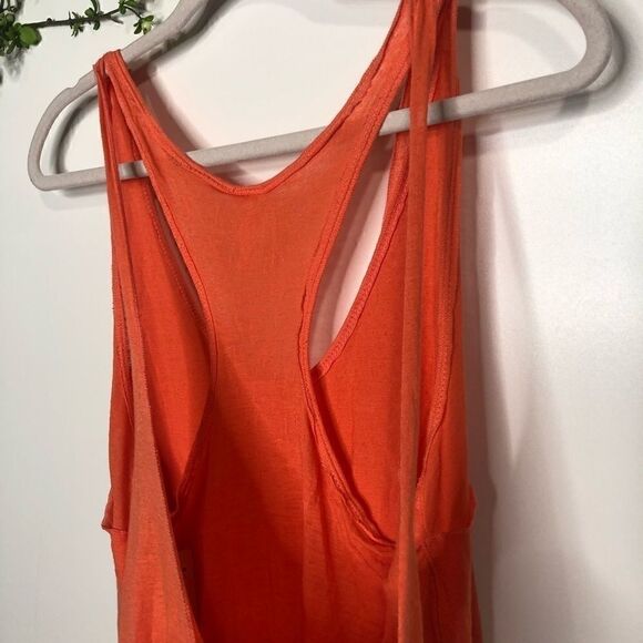 Free People Karmen Sleeveless Layer Tank Top Coral - Picture 12 of 15